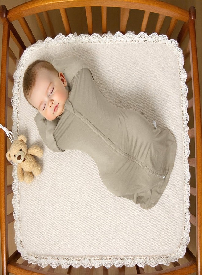 MEXXI Swaddle Baby Sleep Sack With Arms Up, 2 Pack Baby Transitional Swaddle with Double Zipper,0.5 TOG, 8-13 lbs, S - Image 5
